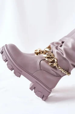 Wysokie Szare Kozaki Cecina