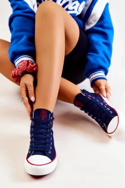 Wysokie Trampki Big Star JJ274125 Granatowe