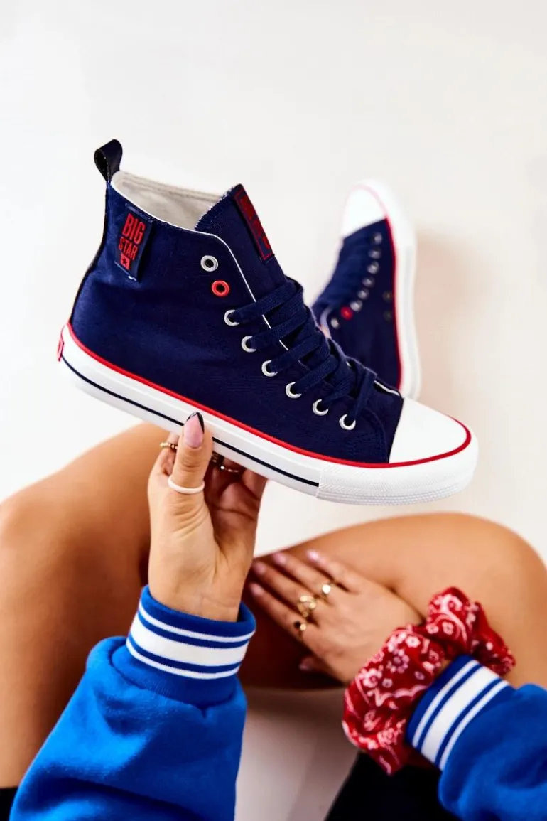 Wysokie Trampki Big Star JJ274125 Granatowe