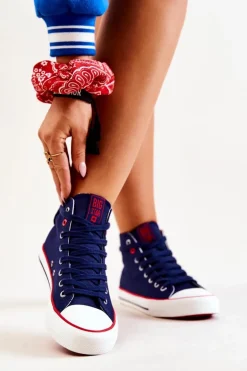 Wysokie Trampki Big Star JJ274125 Granatowe