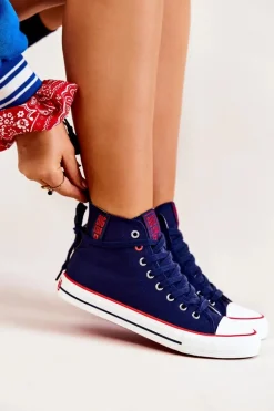 Wysokie Trampki Big Star JJ274125 Granatowe
