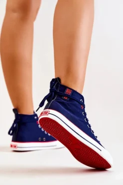 Wysokie Trampki Big Star JJ274125 Granatowe