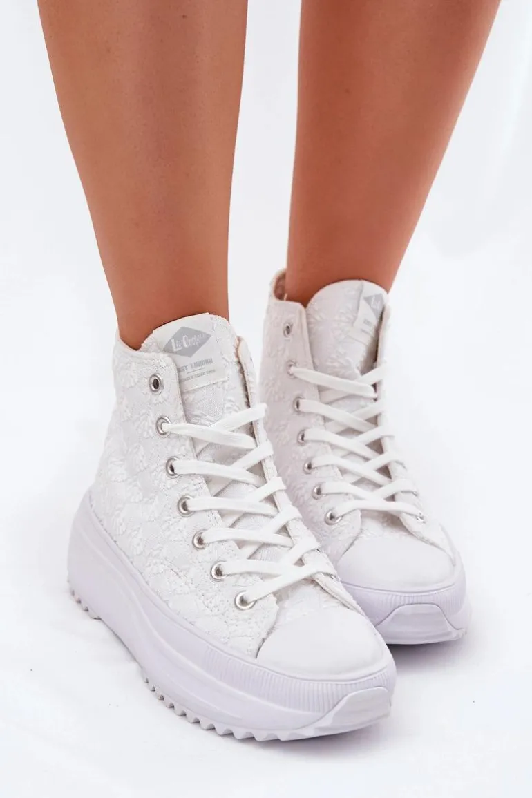 Wysokie Trampki Damskie Lee Cooper LCW-25-31-3461L Białe