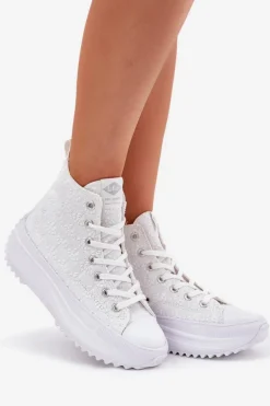 Wysokie Trampki Damskie Lee Cooper LCW-25-31-3461L Białe