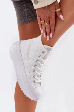 Wysokie Trampki Damskie Lee Cooper LCW-25-31-3461L Białe