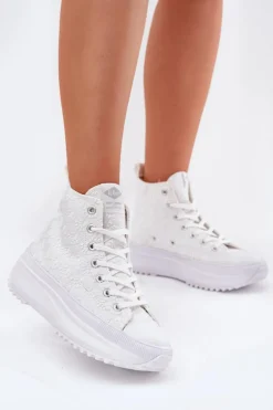 Wysokie Trampki Damskie Lee Cooper LCW-25-31-3461L Białe
