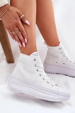 Wysokie Trampki Damskie Lee Cooper LCW-25-31-3461L Białe