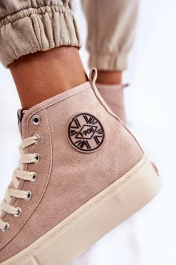 Wysokie Trampki Lee Cooper LCJ-22-31-1434L Beżowe