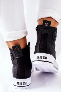 Wysokie Trampki Na Platformie Big Star II274012 Czarne