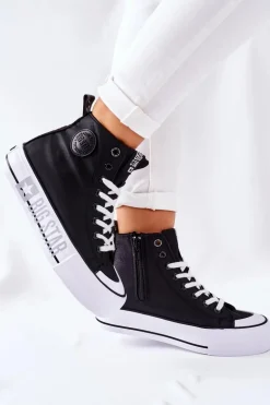 Wysokie Trampki Na Platformie Big Star II274012 Czarne