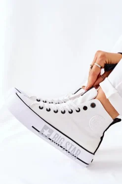 Wysokie Trampki Na Platformie Big Star II274014 Białe