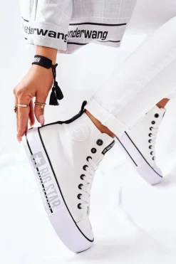 Wysokie Trampki Na Platformie Big Star II274014 Białe