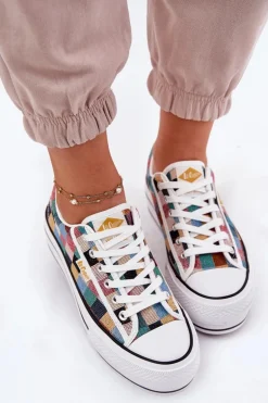 Wzorzyste Trampki Damskie Na Platformie Lee Cooper LCW-25-31-3441L Multikolor