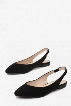 Zamszowe Baleriny W Szpic Czarne Daisy