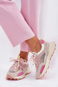 Zamszowe Buty Sportowe Sneakersy Damskie Vinceza 66725 Multikolor