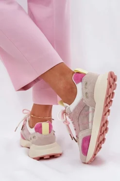 Zamszowe Buty Sportowe Sneakersy Damskie Vinceza 66725 Multikolor