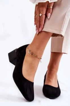 Zamszowe Czółenka La.Fi 230034B-SU Czarne