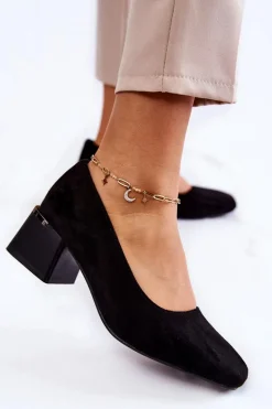 Zamszowe Czółenka La.Fi 230034B-SU Czarne