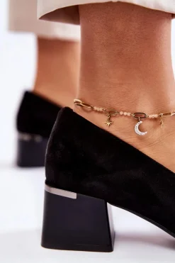 Zamszowe Czółenka La.Fi 230034B-SU Czarne