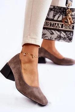 Zamszowe Czółenka La.Fi 230034G-SU Szare