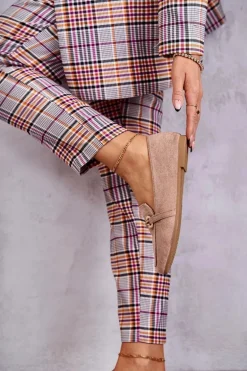 Zamszowe Klasyczne Mokasyny Ciemnobeżowe Roddie