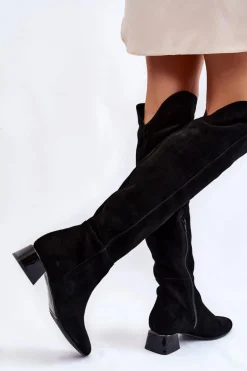 Zamszowe Kozaki Muszkieterki Laura Messi 2221 Czarne