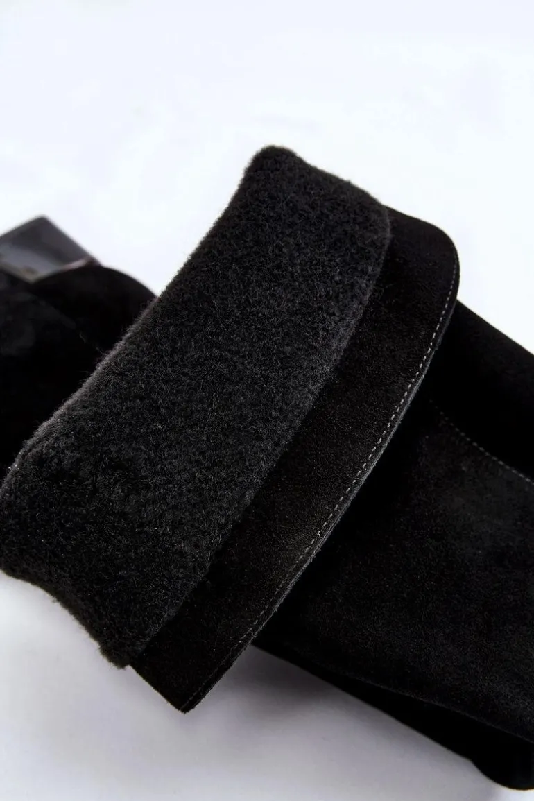 Zamszowe Kozaki Muszkieterki Laura Messi 2221 Czarne