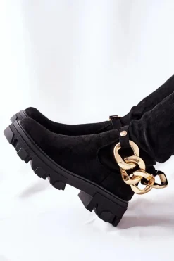 Zamszowe Kozaki Za Kolano Czarne Auckland