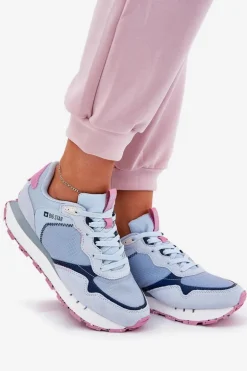 Zamszowe Lekkie Buty Sportowe Damskie Big Star RR274236 HI-POLY SYSTEM Niebieskie