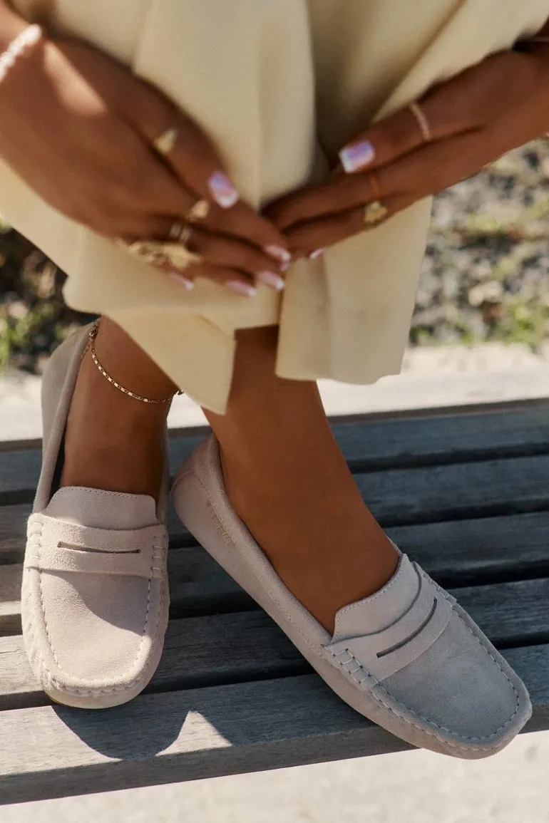 Zamszowe Mokasyny Damskie Big Star RR274947 Beżowe