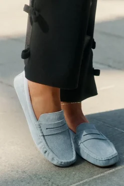 Zamszowe Mokasyny Damskie Big Star RR274943 Niebieskie