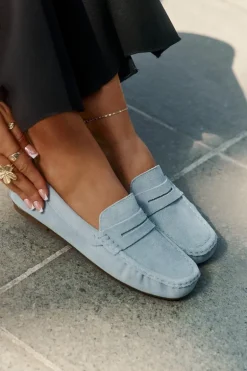 Zamszowe Mokasyny Damskie Big Star RR274943 Niebieskie