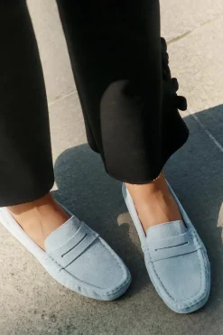 Zamszowe Mokasyny Damskie Big Star RR274943 Niebieskie