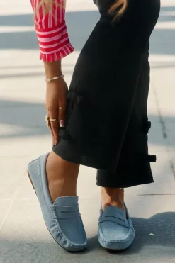 Zamszowe Mokasyny Damskie Big Star RR274943 Niebieskie