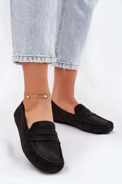Zamszowe Mokasyny Damskie Big Star RR274948 Czarne