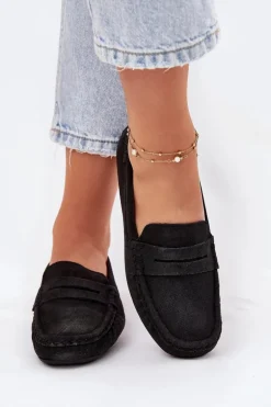 Zamszowe Mokasyny Damskie Big Star RR274948 Czarne