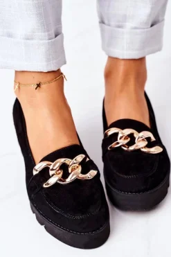 Zamszowe Mokasyny Lewski Shoes 3040 Czarne