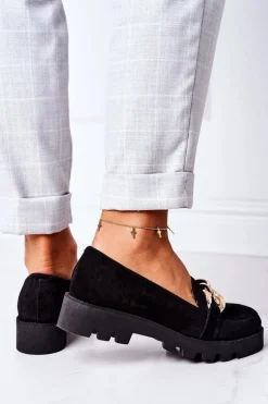 Zamszowe Mokasyny Lewski Shoes 3040 Czarne