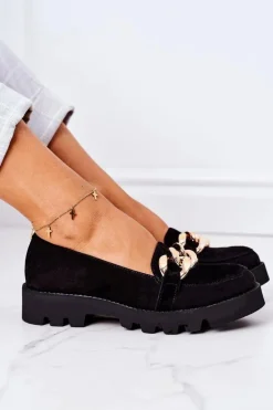 Zamszowe Mokasyny Lewski Shoes 3040 Czarne