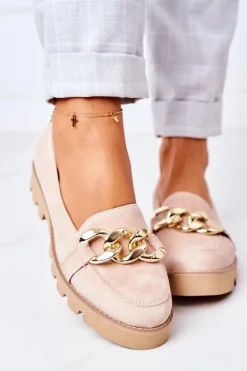 Zamszowe Mokasyny Lewski Shoes 3040 Cappuccino