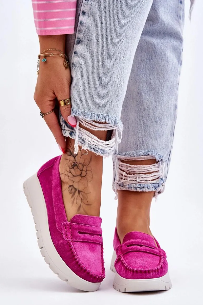 Zamszowe Mokasyny Na Platformie Fuksja Lemar Milana