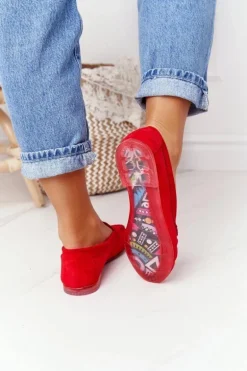 Zamszowe Mokasyny Sergio Leone MK722 Czerwone