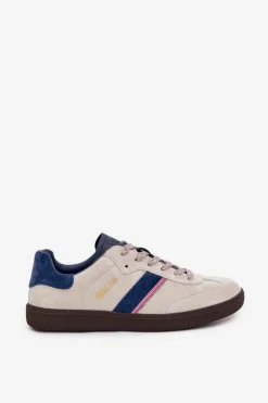 Zamszowe Niskie Sneakersy Damskie Big Star SS274679 HI-POLY SYSTEM Szare