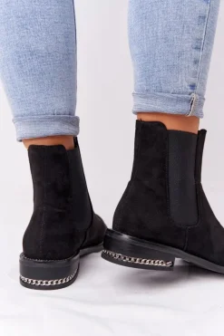Zamszowe Ocieplane Botki Sztyblety Lu Boo Czarne
