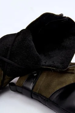 Zamszowe Ocieplane Botki Laura Messi 2508 Zielone