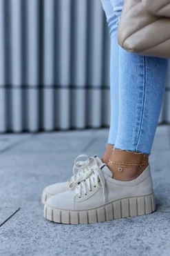 Zamszowe Półbuty Lewski Shoes 3163 Jasnobeżowe