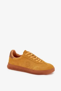 Zamszowe Sneakersy Damskie Big Star RR274846 HI-POLY SYSTEM Żółte