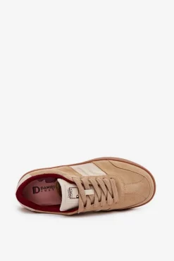 Zamszowe Sneakersy Damskie Daniel Lopez Just Dare SS2D4022 Beżowe