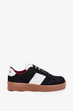 Zamszowe Sneakersy Damskie Daniel Lopez Just Dare SS2D4021 Czarne