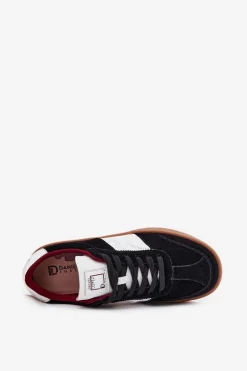 Zamszowe Sneakersy Damskie Daniel Lopez Just Dare SS2D4021 Czarne